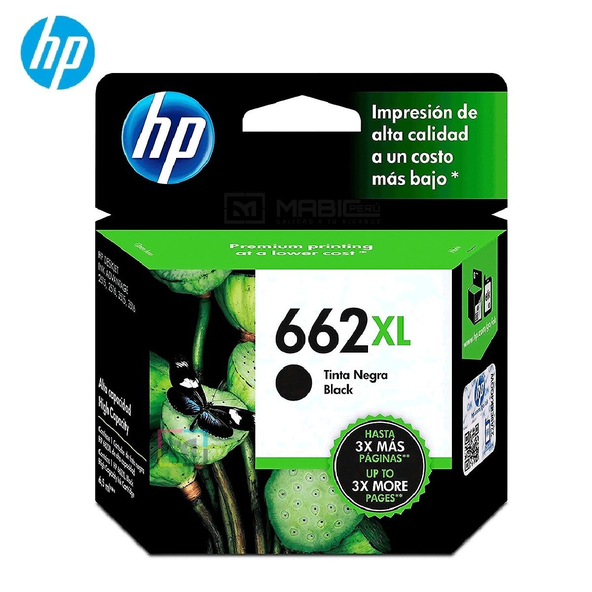 HP - Cartucho de Tinta HP 662XL Negro CZ105AL Deskjet 2515 3515 Original
