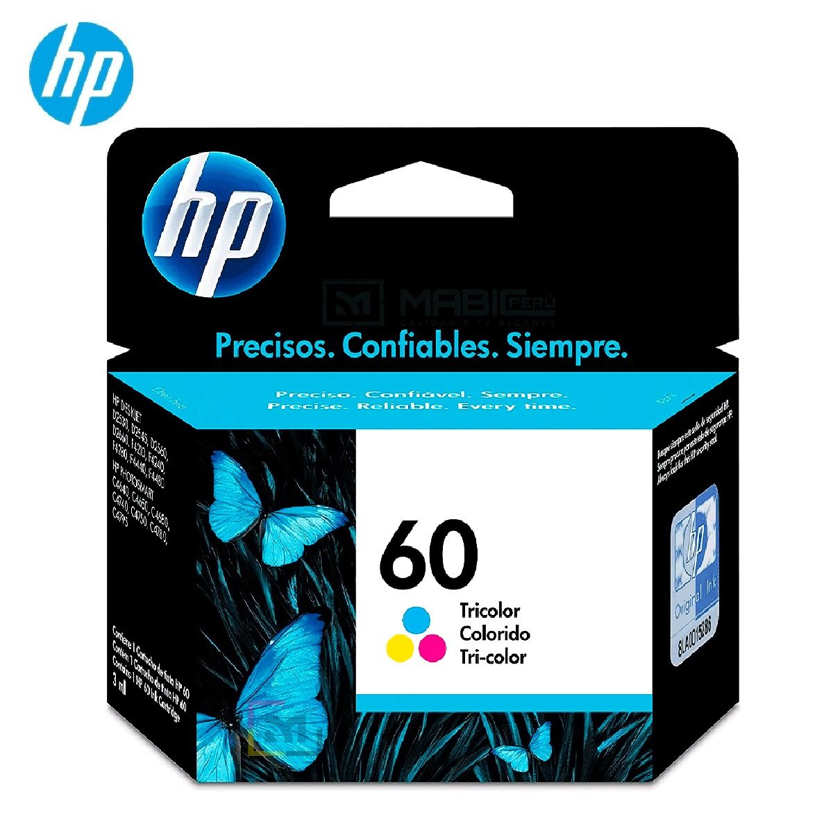 HP - Cartucho de Tinta HP 60 Tricolor CC643WL OfficeJet J4580 J4648 Original