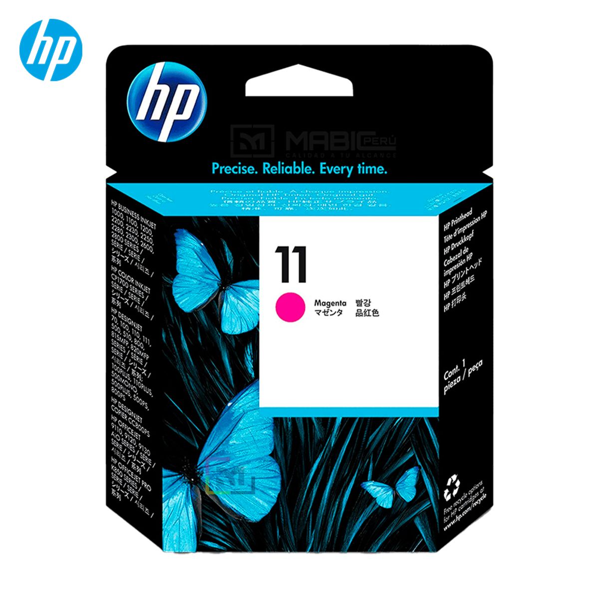 HP - Cartucho de Tinta HP 11 Magenta C4837A OfficeJet 110 1200 2300 Original