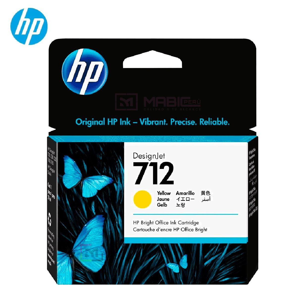 HP - Cartucho de Tinta HP 712 Amarillo 3ED69A DesignJet T210 T250 T650 Original - 29ml