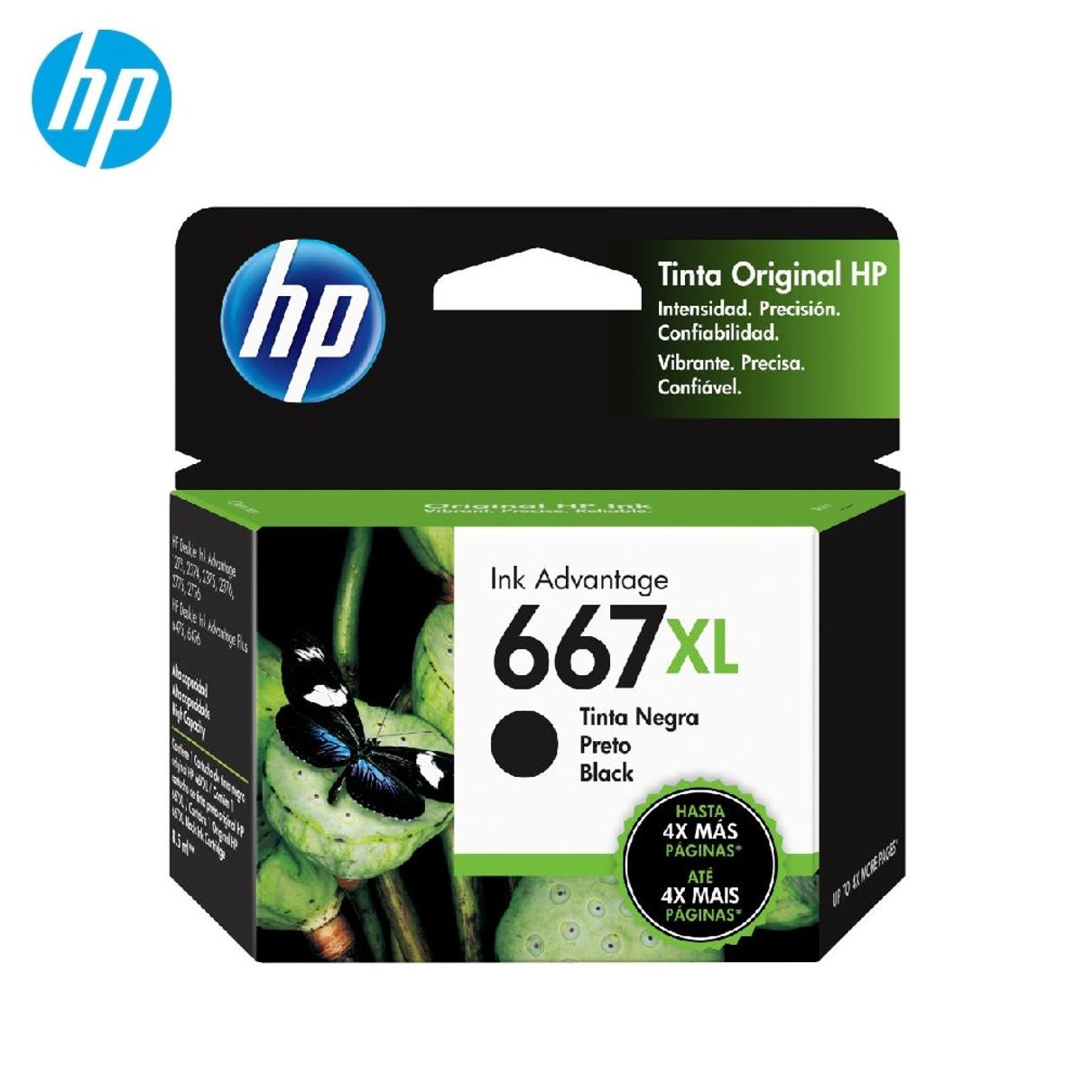 HP - Cartucho de Tinta HP 667XL Negro 3YM81AL DeskJet 2775 4175 Original