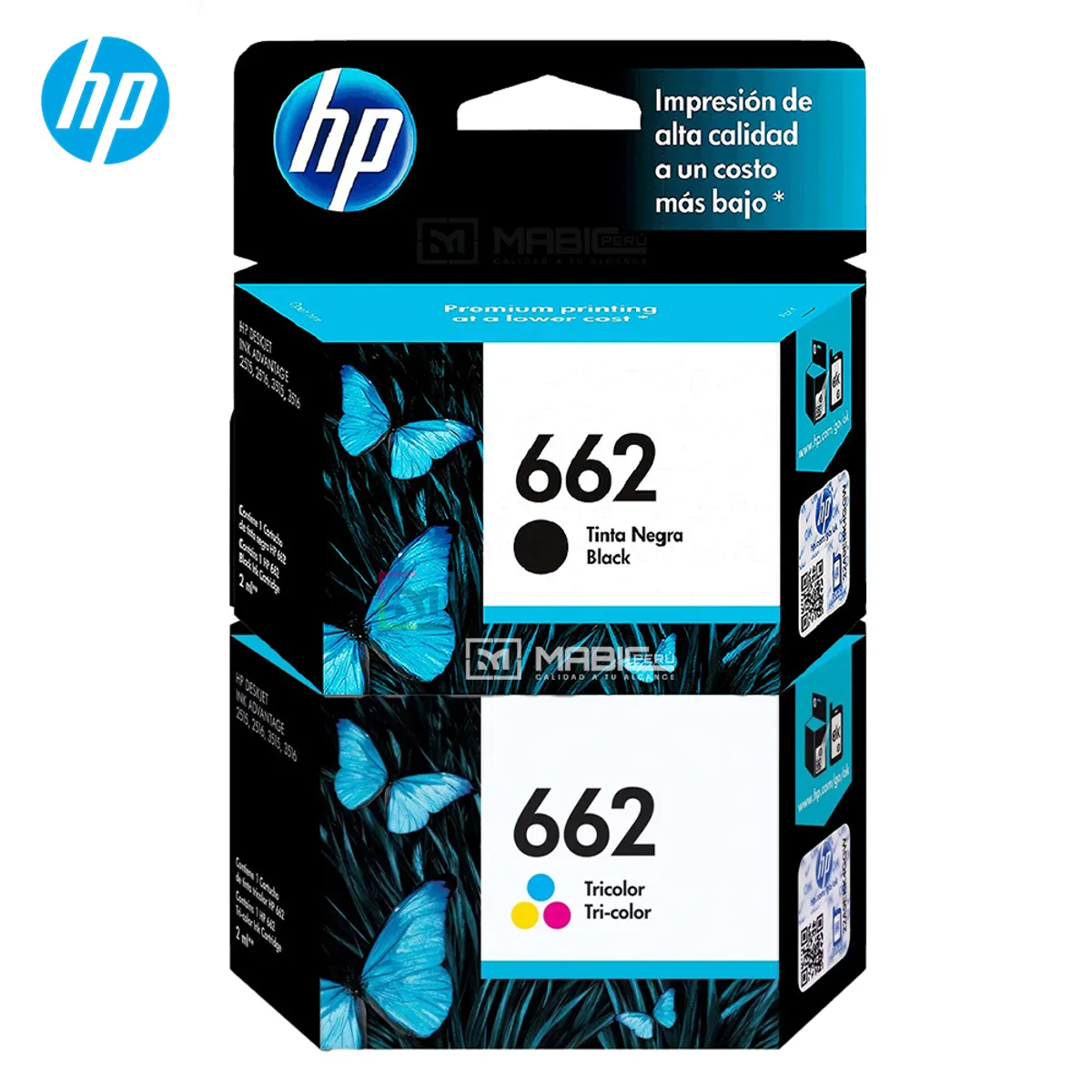 HP - Pack Tinta HP 662 Negro Tricolor Deskjet 2515 3515 Original