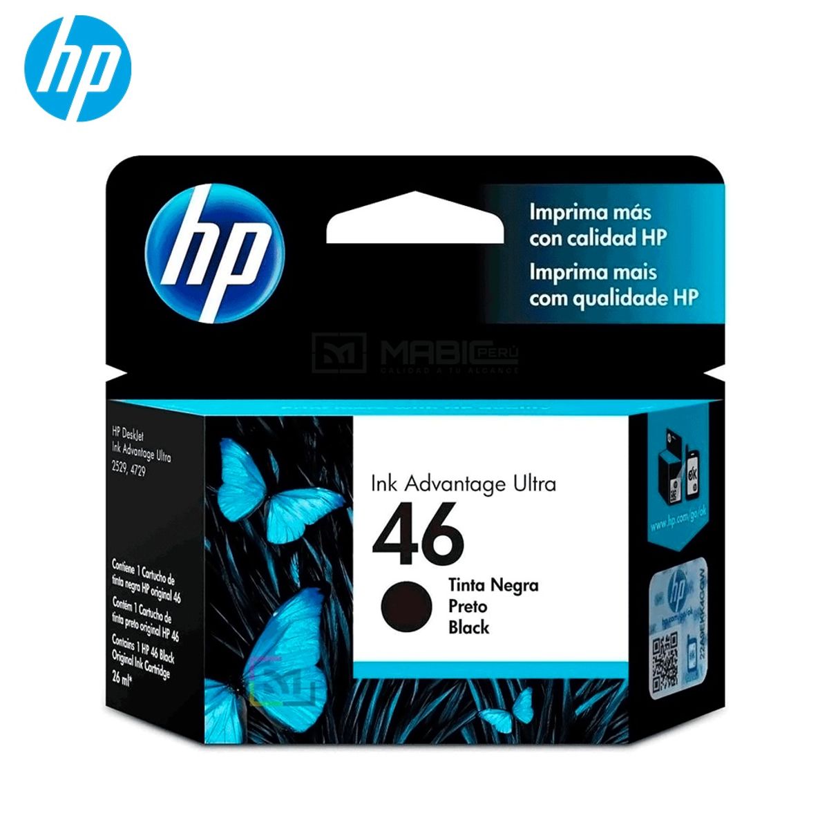HP - Pack Tinta HP 46 Negro Tricolor DeskJet 2529 4729 5739 Original