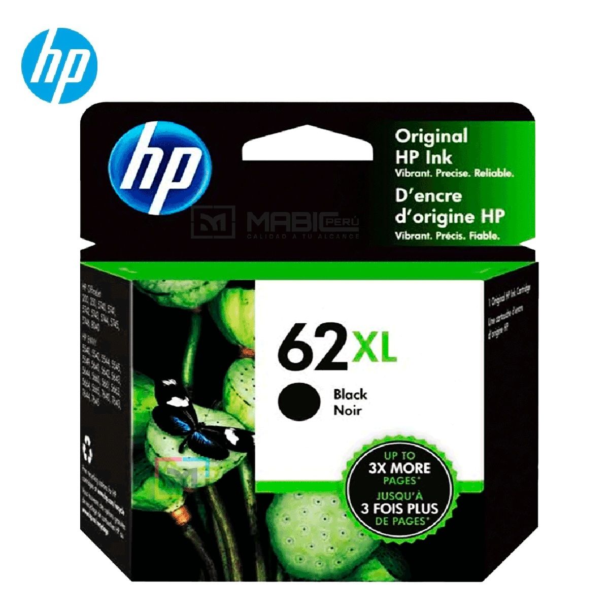 HP - Pack Tinta HP 62XL Negro Tricolor OfficeJet 200 Original