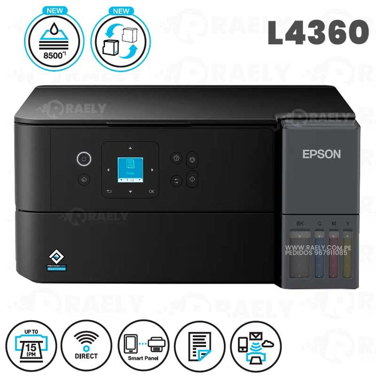 EPSON - Impresora epson multifuncional 3 en 1 Econtank L4360 Dúplex wifi nuevo