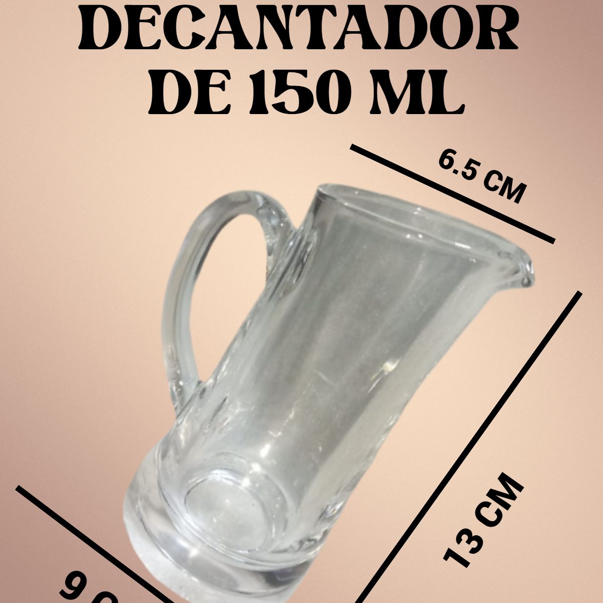 GENERICO - JUEGO 6 VASOS MÁS 1 JARRA DECANTADOR VIDRIO 150ML LICOR TRAGOS
