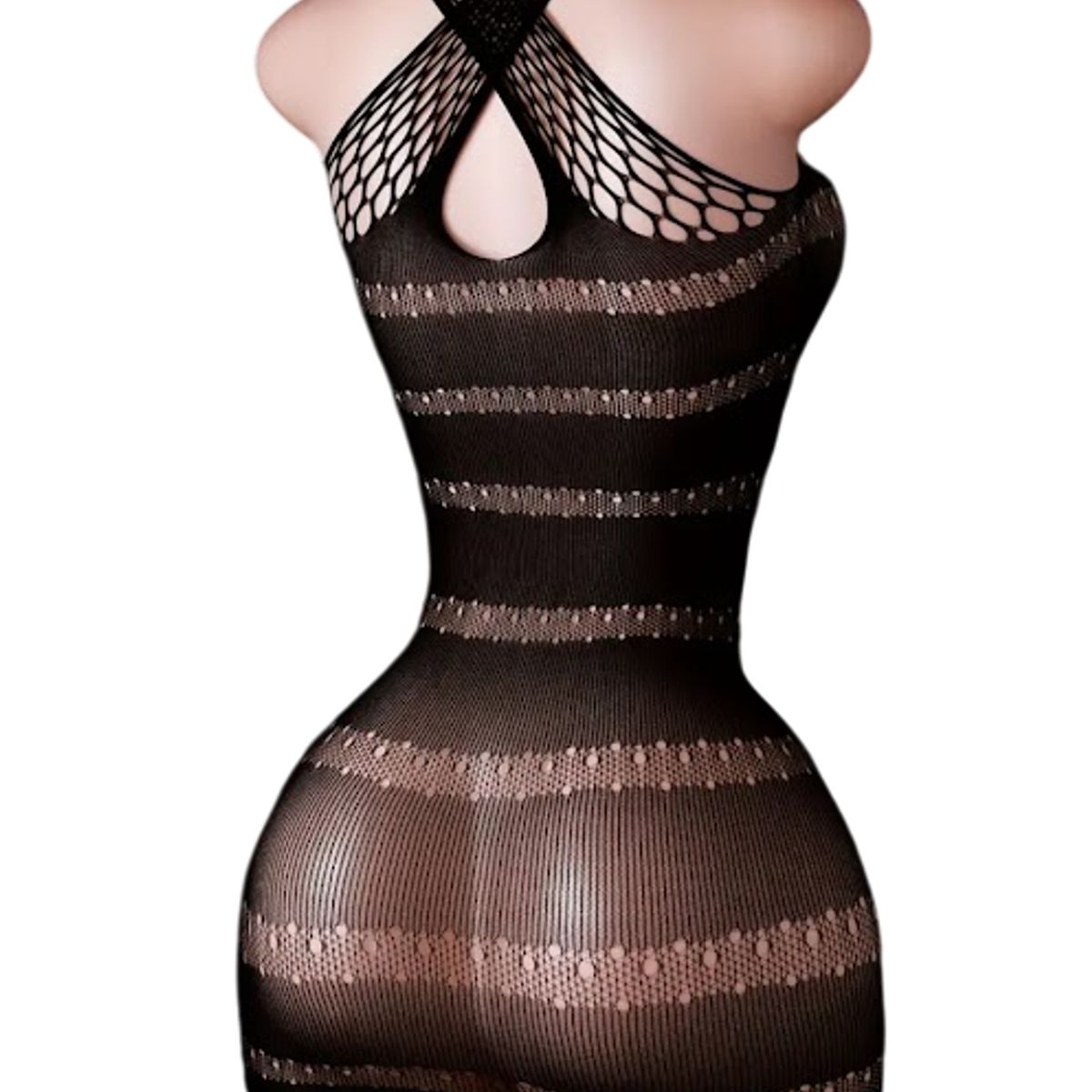 GENERICO - LENCERIA MALLA  CORPORAL CATSUIT VESTIDO