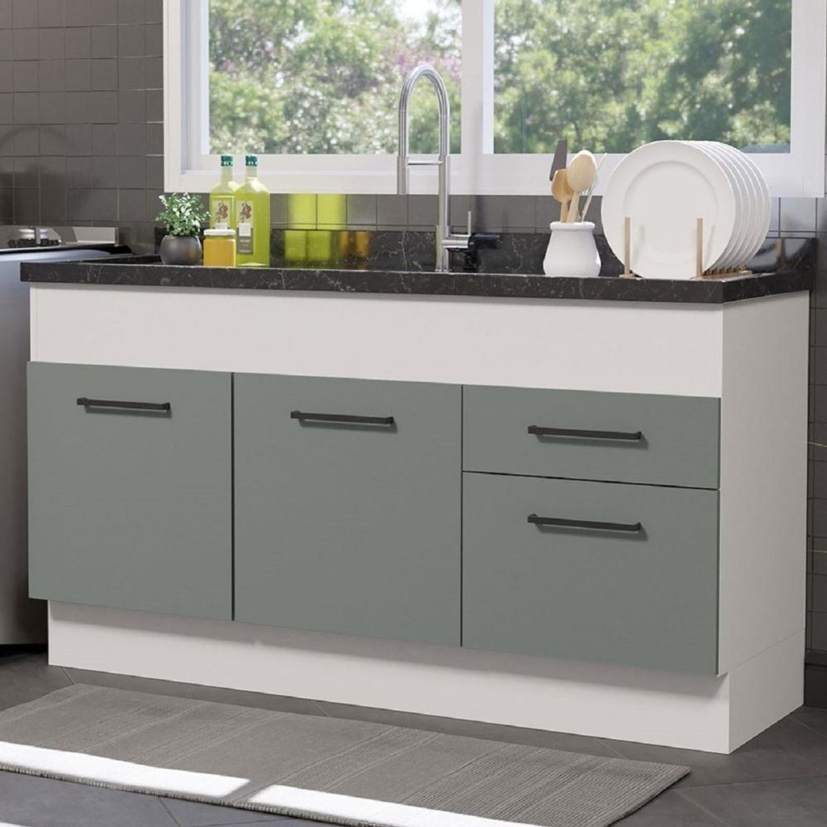 Mueble de Cocina Agata 150 cm - Mostrador para Lavadero, marca MADESA - Foto Principal