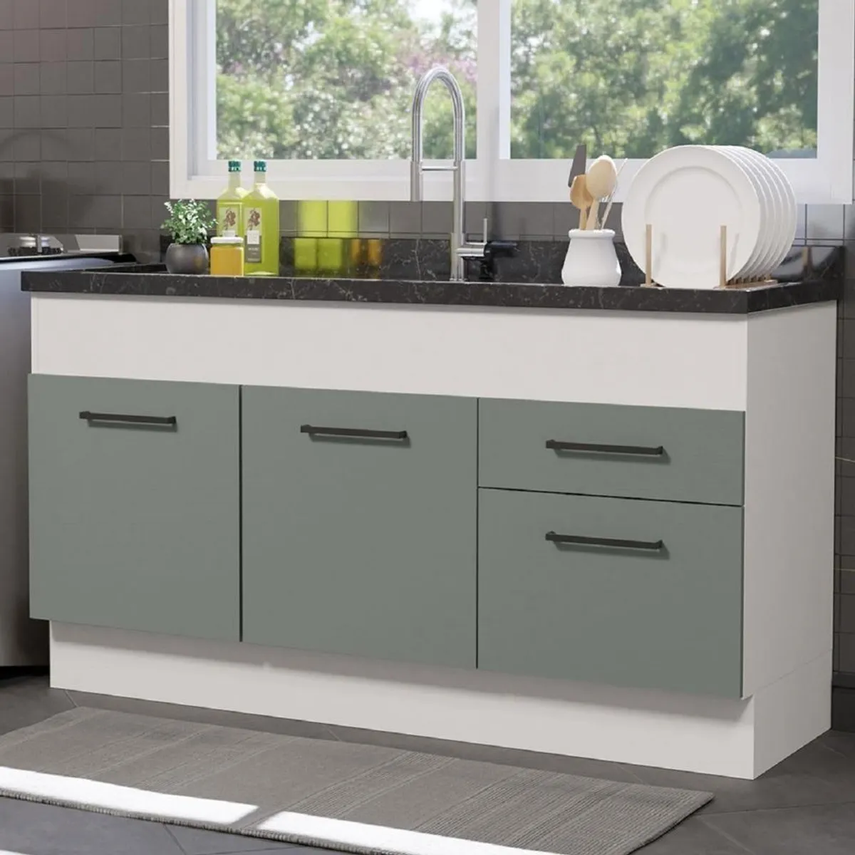 Mueble de Cocina Agata 150 cm - Mostrador para Lavadero, marca MADESA - Foto Principal