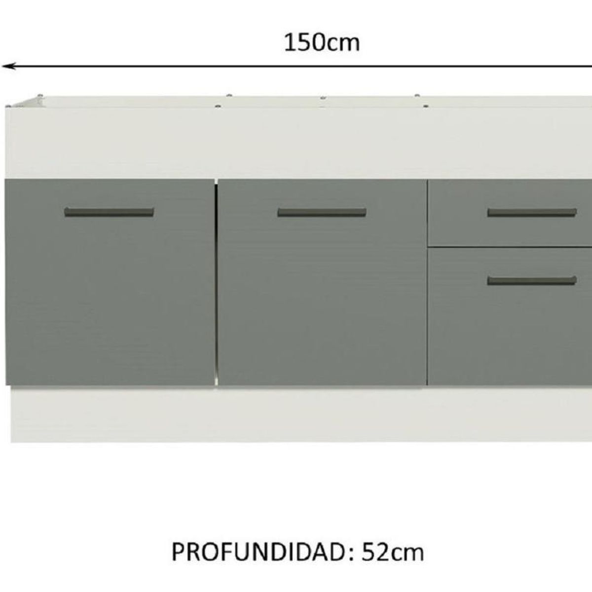 Mueble de Cocina Agata 150 cm - Mostrador para Lavadero, marca MADESA - Foto 2