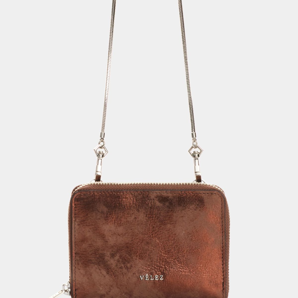 VELEZ - Vélez Billetera De Cuero Folia Para Mujer Grecia Bronce