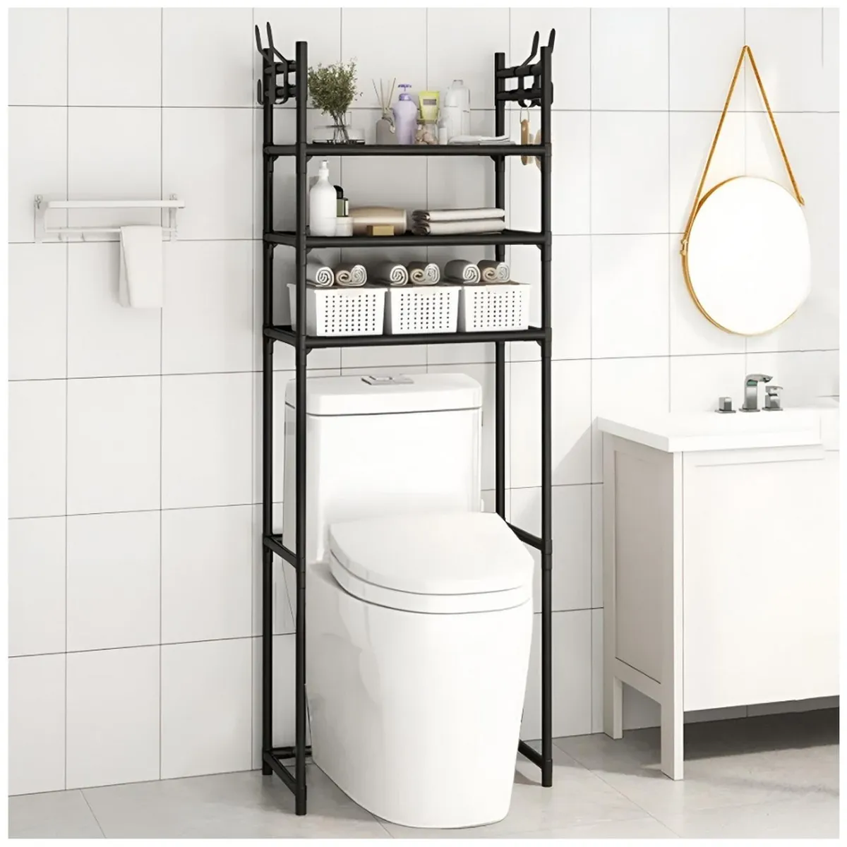 MINARI - Estante Organizador de Baño sobre Inodoro Multiusos NG 169B