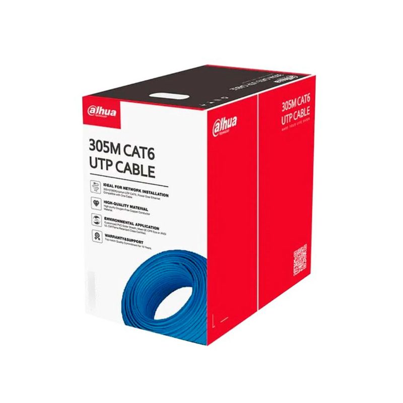 DAHUA - CABLE UTP DAHUA CAT6 IEC  305 METROS 1KFT BLANCO PN DH-PFM920I-6UN-C