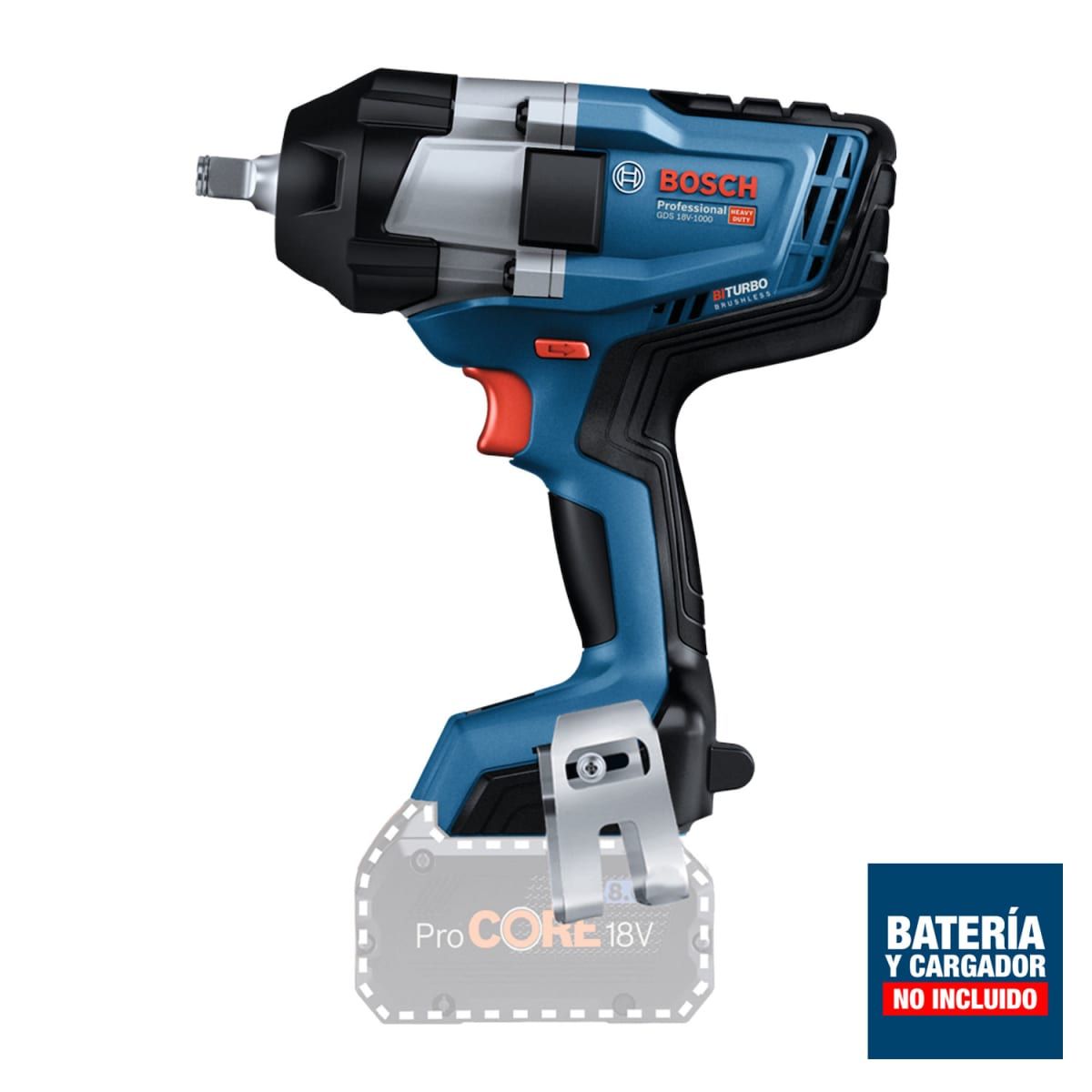 BOSCH - Llave de Impacto 12 18V Brushless Baretool Bosch GDS 18V-1000