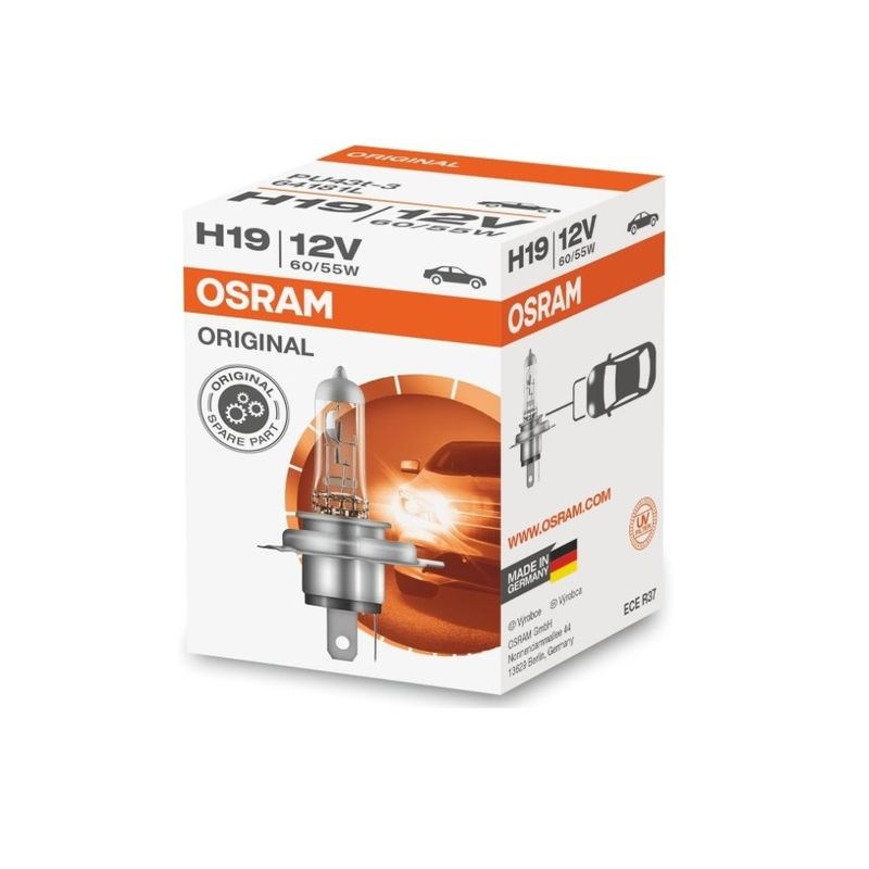 OSRAM - Foco H19 Halógeno 12V 6055W PU43t-3