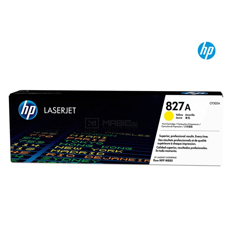 HP - TONER HP 827A AMARILLO CF302A LJ MFP M880Z ORIGINAL