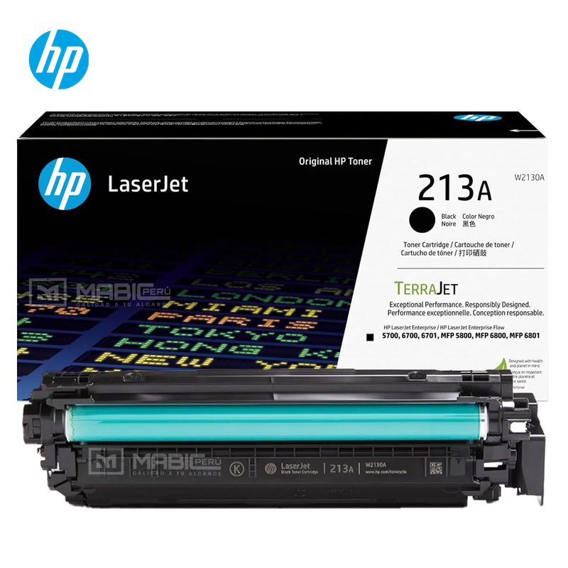 HP - TONER HP 213A NEGRO W2130A LJ 5700 5800 6700 6800 ORIGINAL
