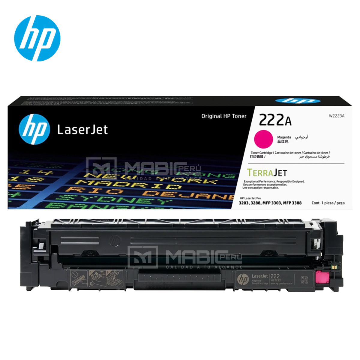 HP - TONER HP 222A MAGENTA W2223A LJ 3303 3201 3204 3288 ORIGINAL
