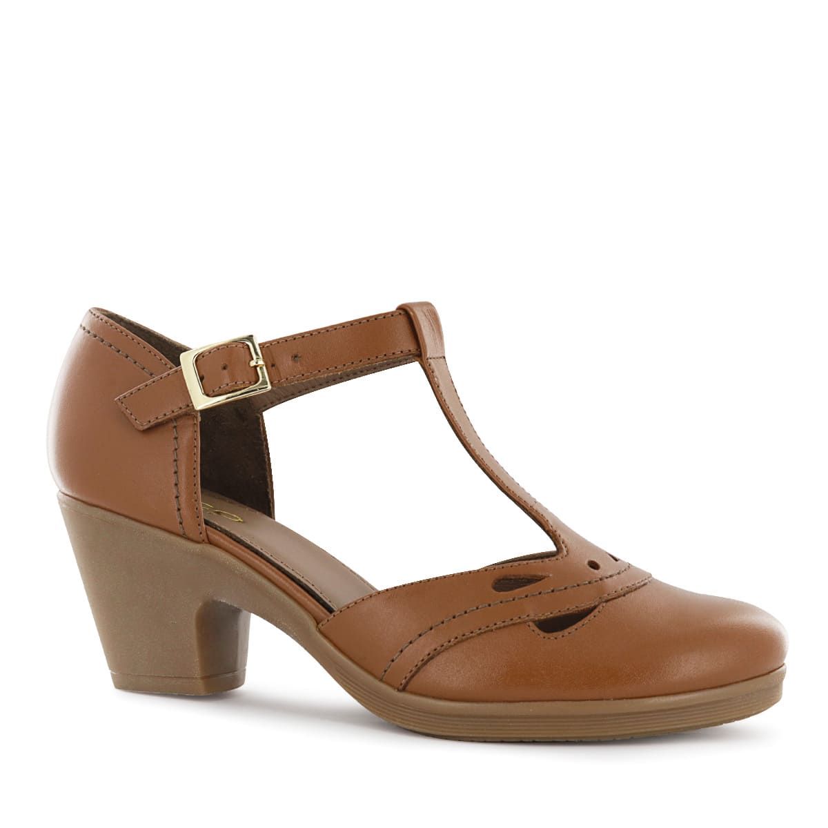 ECCO - Zapato T-Strap Ecco Cuero Mujer Natalie45 Toffee