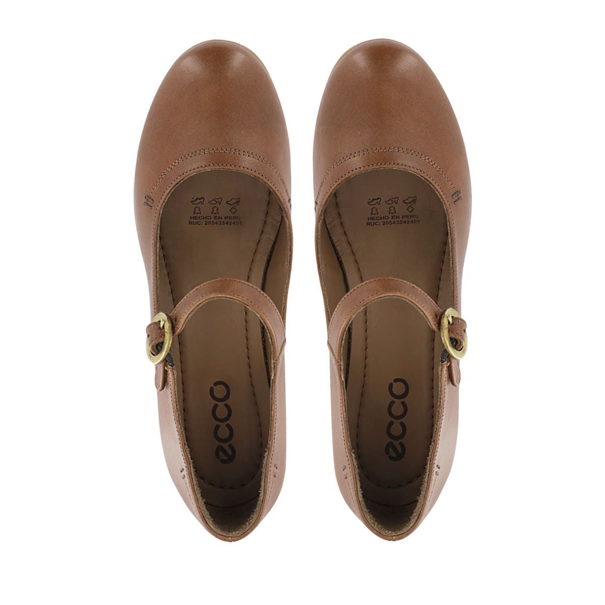 ECCO - Zapato Mary Jane Ecco Cuero Mujer Natalie29 Toffee