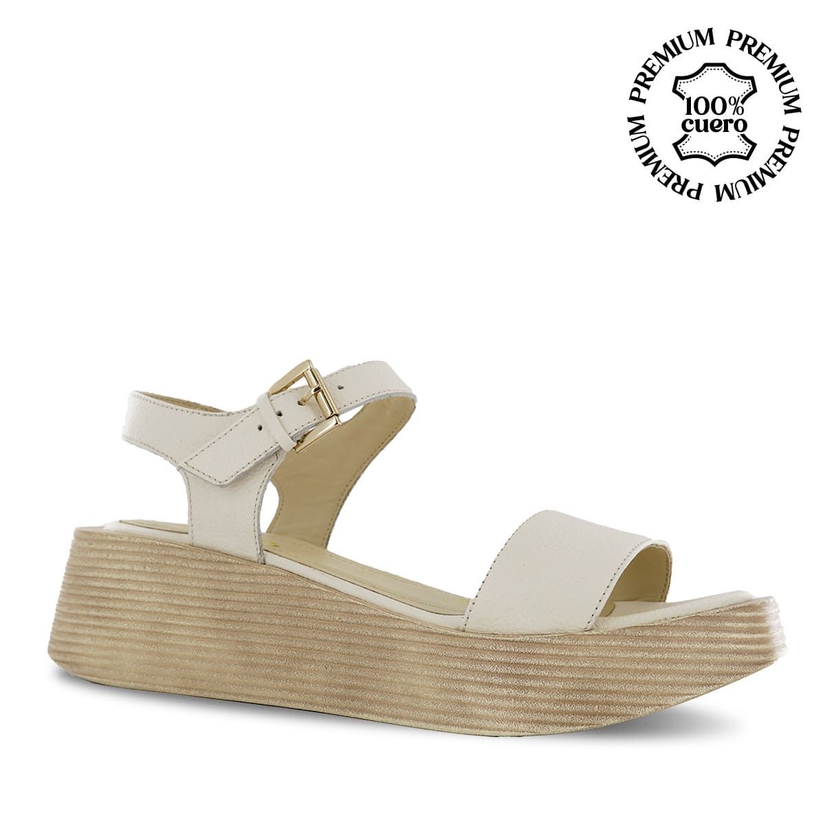 Ecco - Sandalias Ecco Cuero Mujer Taxli01 Marfil
