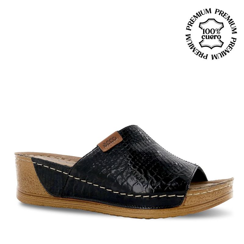 ECCO - Sandalias Ecco Cuero Charol Mujer Bibi18 Negro