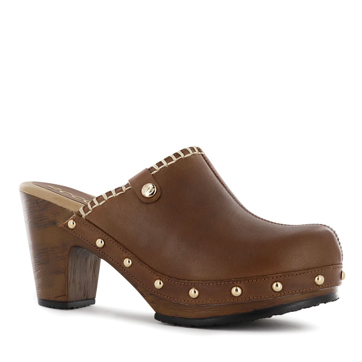 ECCO - Zuecos Ecco Cuero Mujer Selina08 Toffee