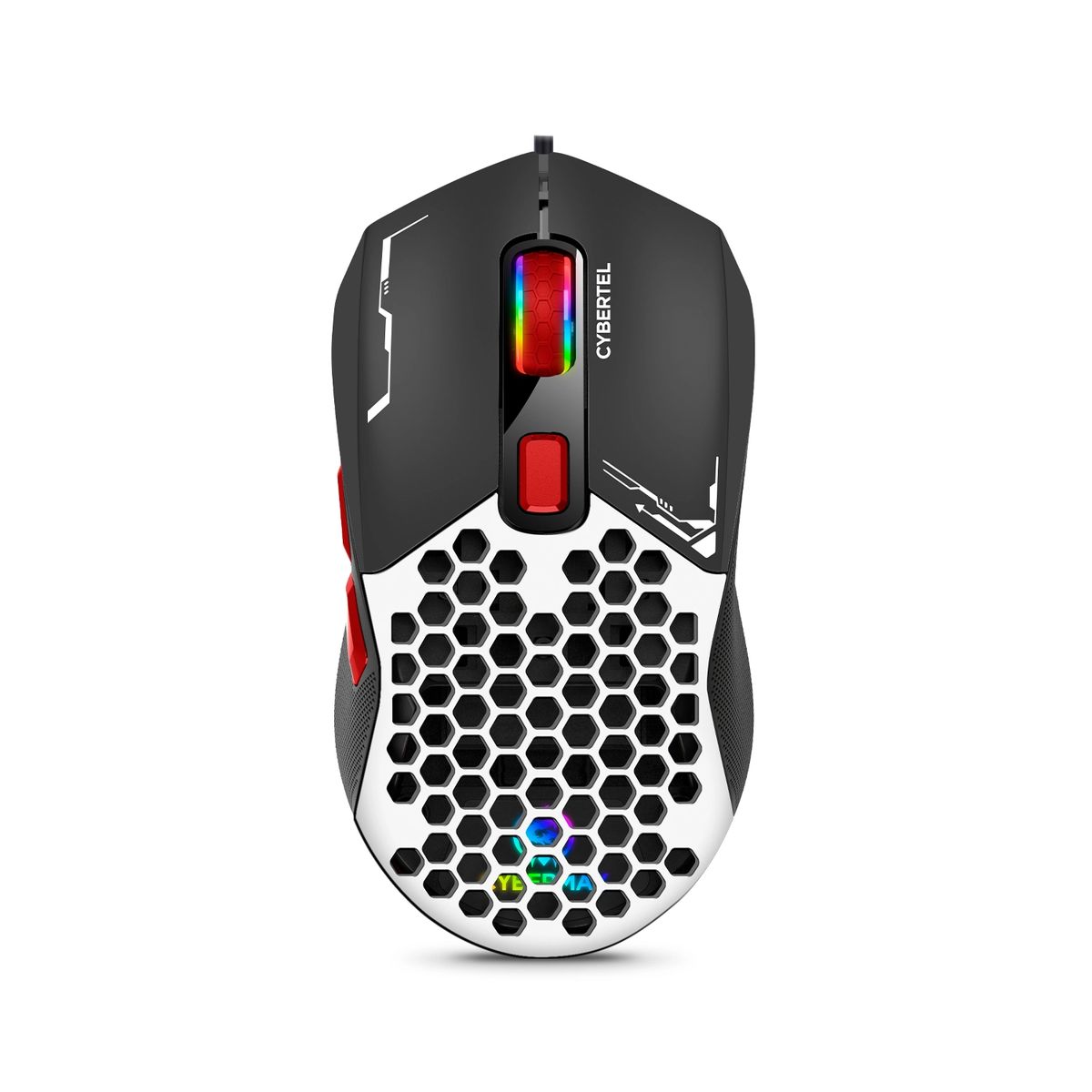 CYBERTEL - Mouse Gamer Alámbrico RGB 7B Negro Cybertel Defender CBX M513