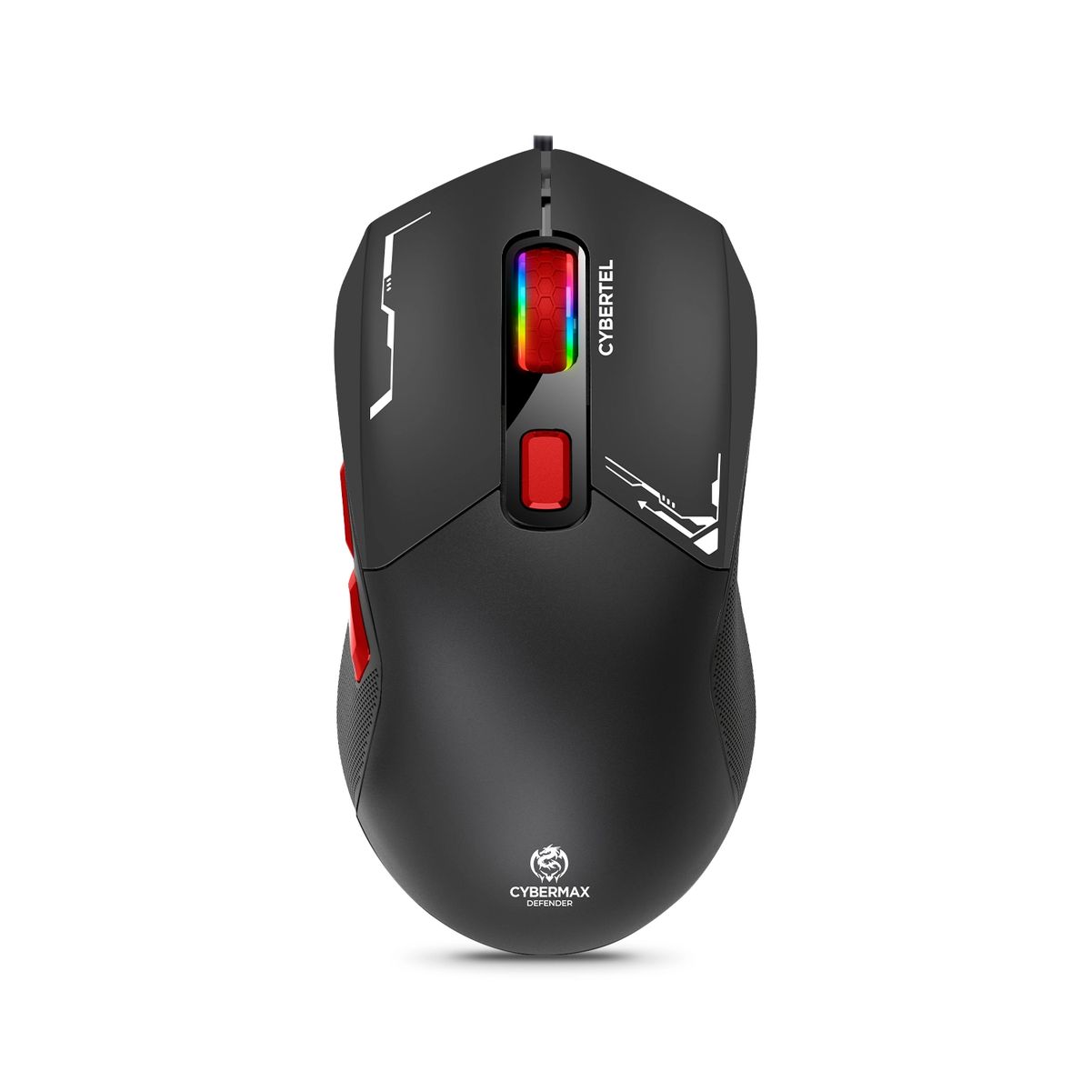 CYBERTEL - Mouse Gamer Alámbrico RGB 7B Negro Cybertel Defender CBX M513