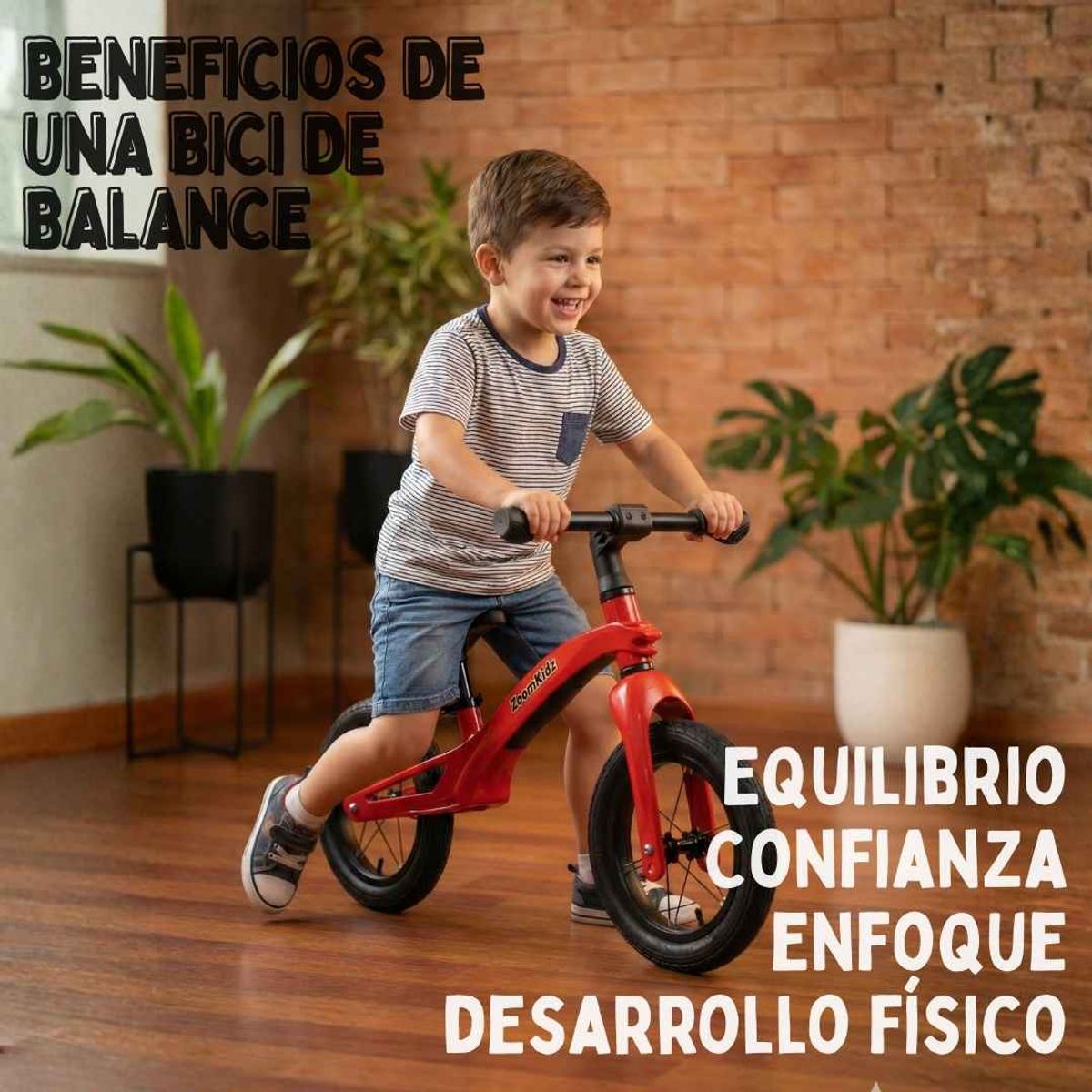 KUB - Bicicleta Bike Sin Pedales Magnesio ZOOMKIDZ aro 12