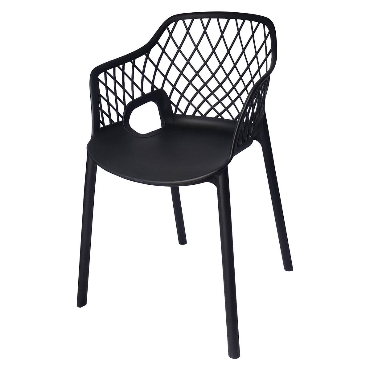 ARKIMUEBLES - Silla de polipropileno modelo Tessa negro - set x 4 sillas