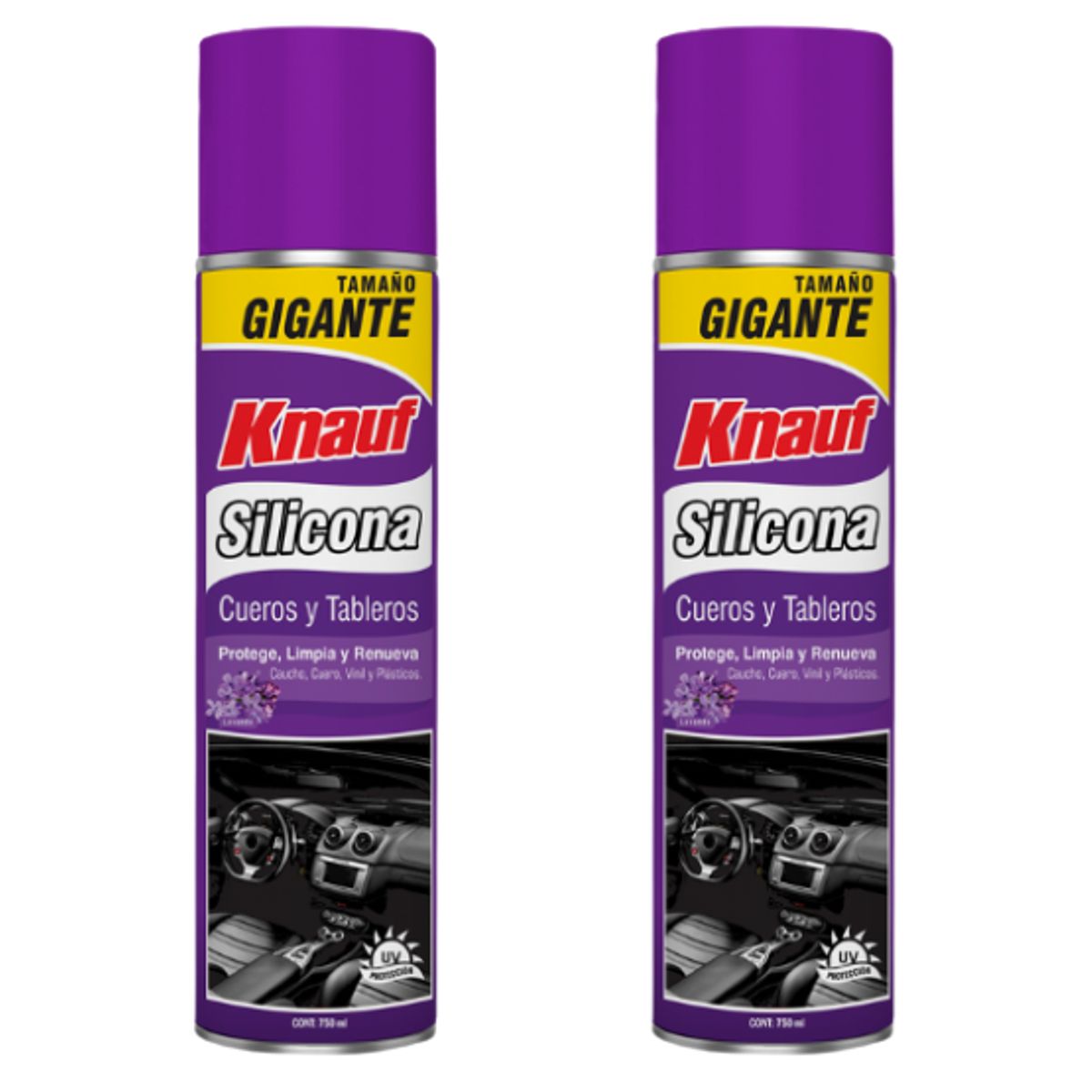 KNAUF - Pack x 2 : Silicona Cueros y Tableros Knauf  x 750ml Lavanda