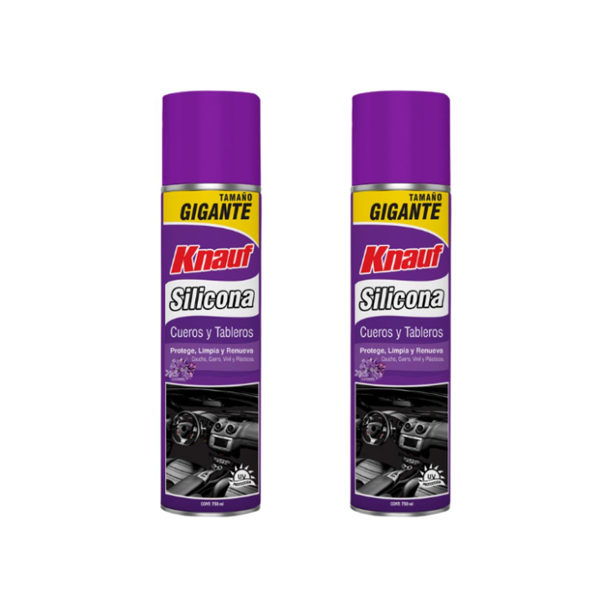 KNAUF - Pack x 2 : Silicona Cueros y Tableros Knauf  x 750ml Lavanda