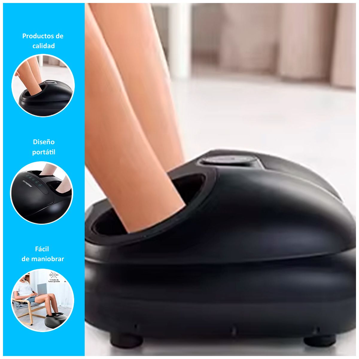 GENERICO - Masajeador de pies con compresión en caliente