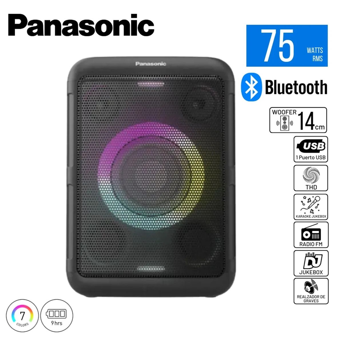 PANASONIC - Parlante Bluetooth Inalámbrico Panasonic SC-BMAX5E-K 75w