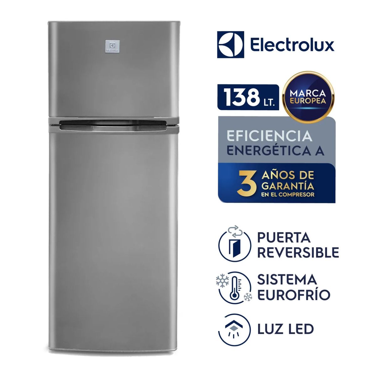 ELECTROLUX - Refrigeradora Electrolux ERT18G2HNI Eurofrío 138L
