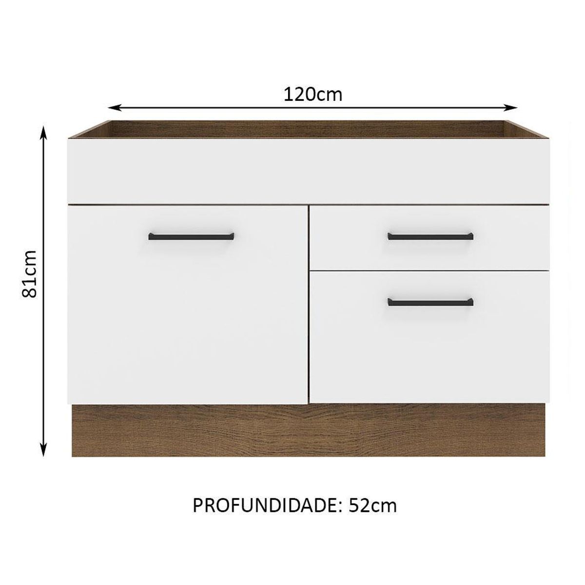 MADESA - Mueble de Cocina Agata 120 cm - Mostrador para Lavadero