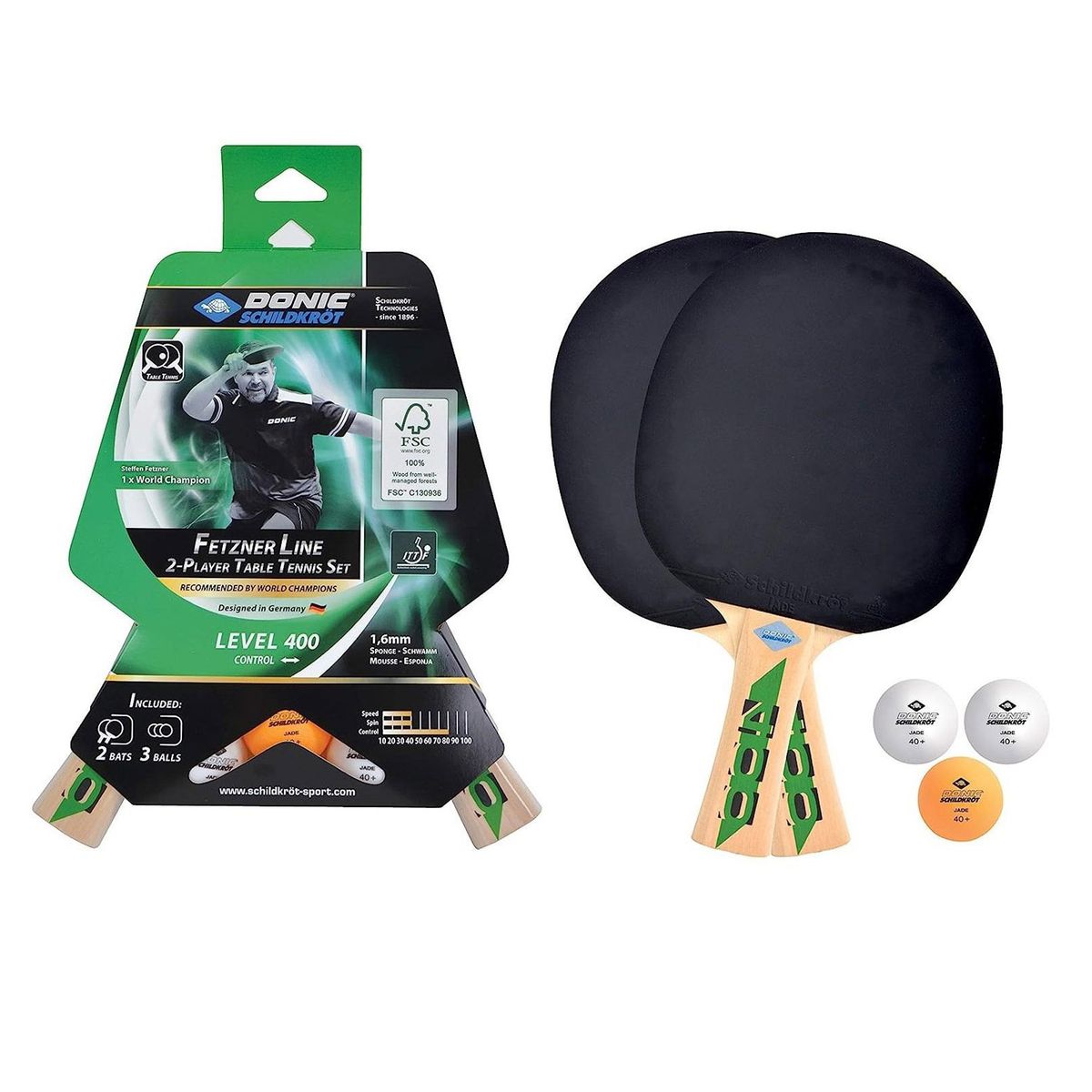 Donic - Paleta Para Ping Pong Donic #788468 Fetzner 400 – 2 Player