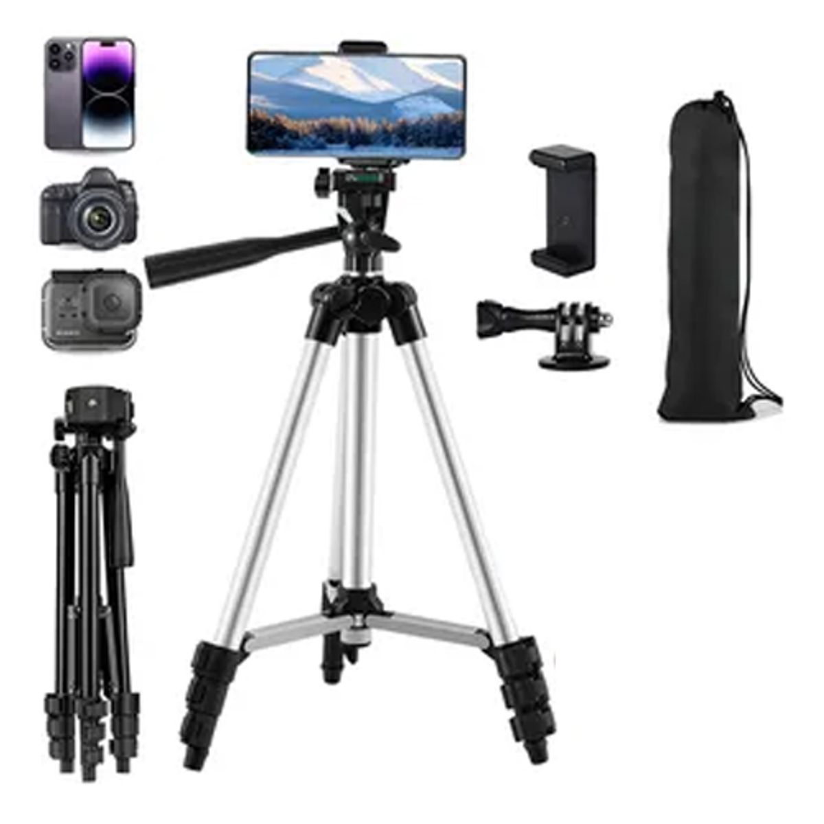 GENERICO - Tripode Profesional Para Celular Camara Etc