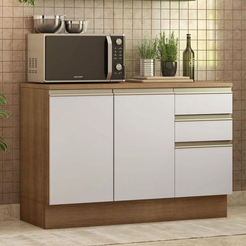 MADESA - Mueble de Cocina Glamy 120 cm - Mostrador para Lavadero con Encimera