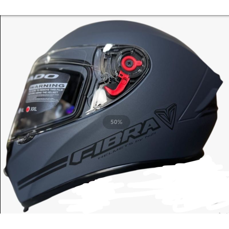 CES - CASCO MOTO FIBRA BY NZI HELMETS GRIS MATE NUEVO DOT