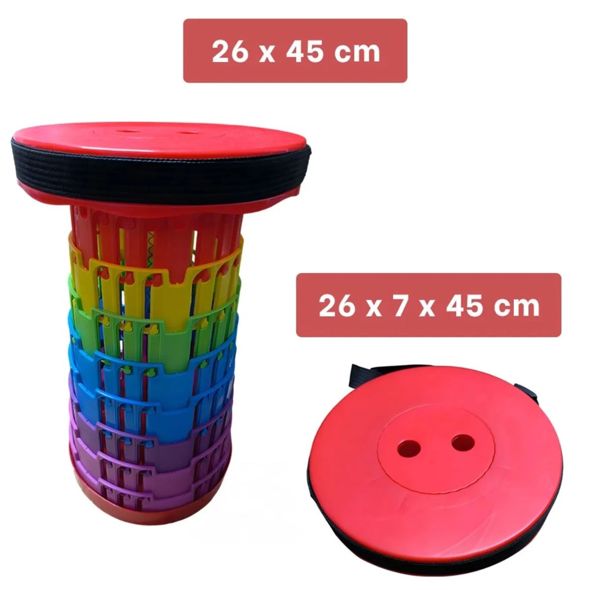 GENERICO - Silla Plegable Con 3 Seguros Con Centro Color Multicolor - Aleatorio