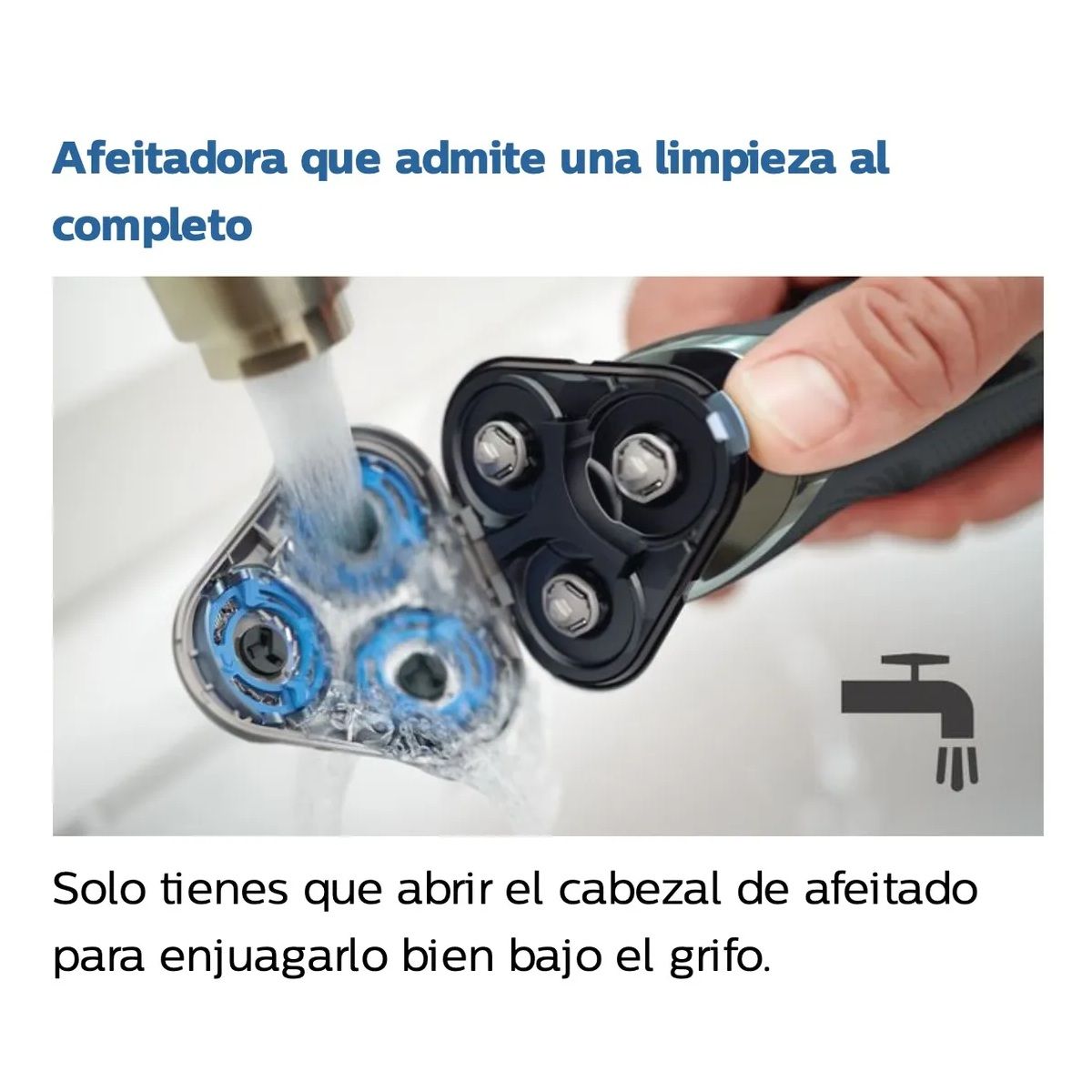 PHILIPS - Afeitadora Para Piel Sensible Philips Con Barbero Y Estuche