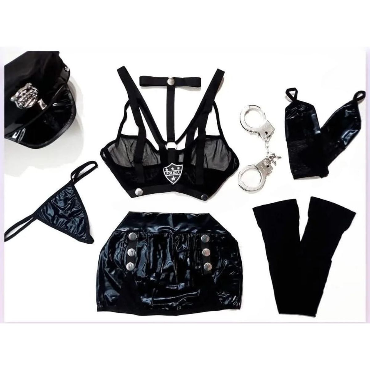 GENERICO - LENCERIA SEXY DISFRAZ POLICIA TALLA S-M-L