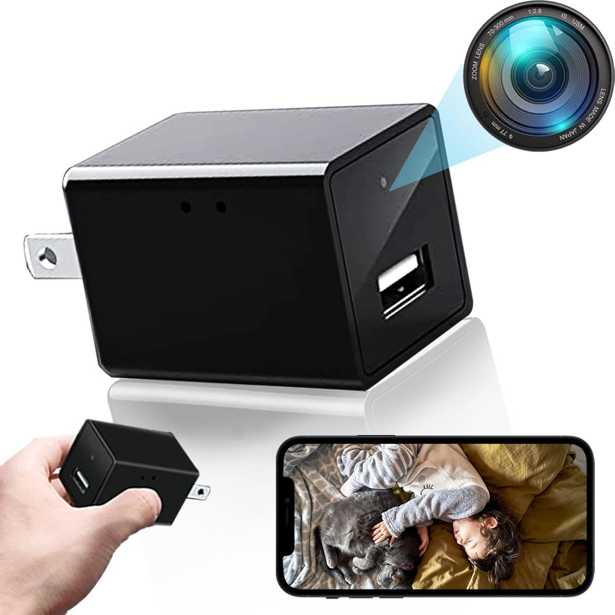 GENERICO - Mini Camara WiFi HD 1080P  Gran Capacidad