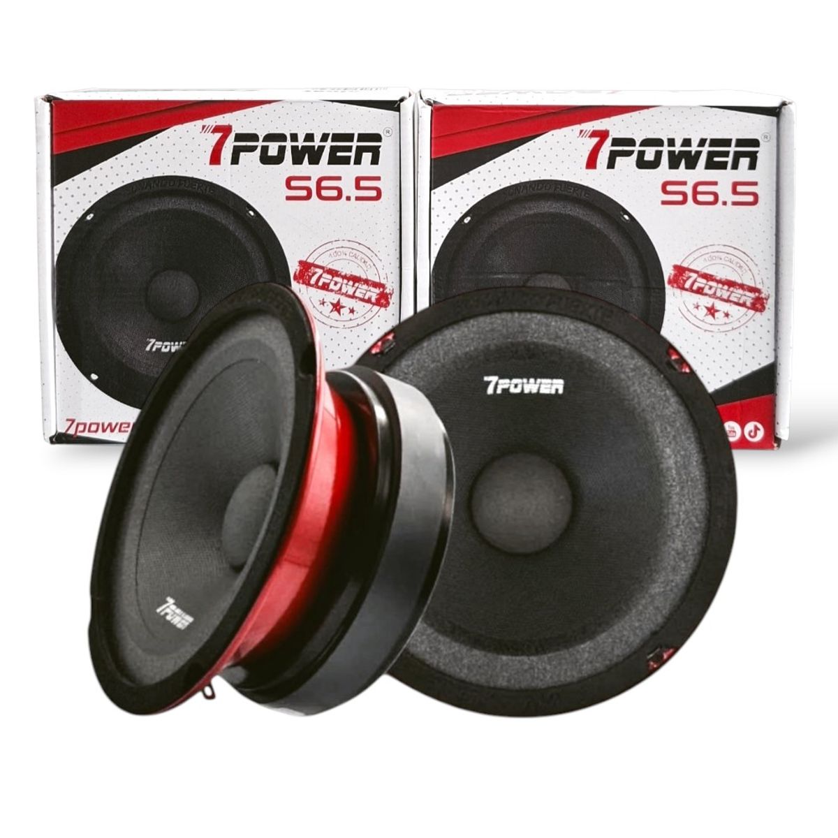 GENERICO - Parlante Medio Rango 6" Pulgadas Sellados 7 Power 600W