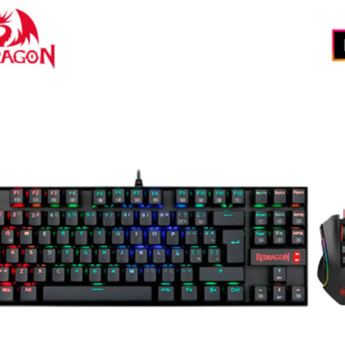 REDRAGON - Combo REDRAGON KUMARA + GRIFFIN K552RGB-BA Teclado + Mouse Negro
