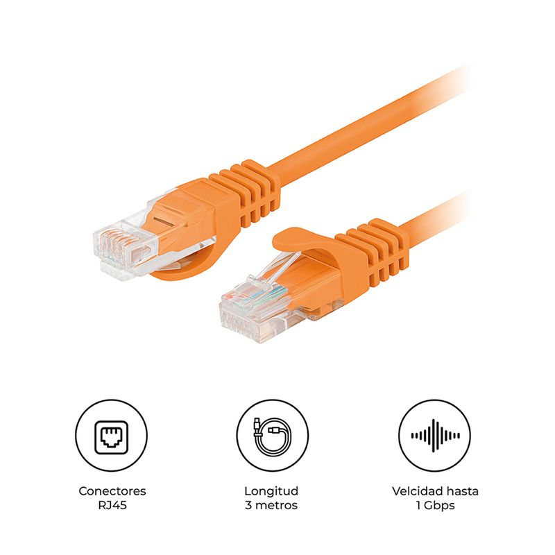 SEISA - Cable Patch Cords Seisa Utp Cat.6E XJL-3M 3 Mts Amarillo