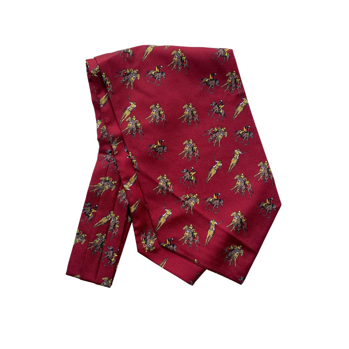 KAST PE - Bufanda Corbata Rider de seda para hombre - Rojo