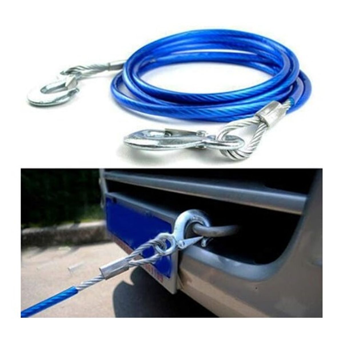 GENERICO - CABLE REMOLQUE DE ACERO 7 TONELADAS 12MMx4MTRS